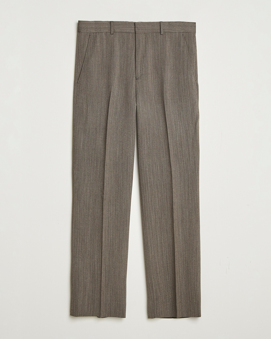 Heren | Broeken | GANT 240 Mulberry Street | Herringbone Suit Pants Deep Brown