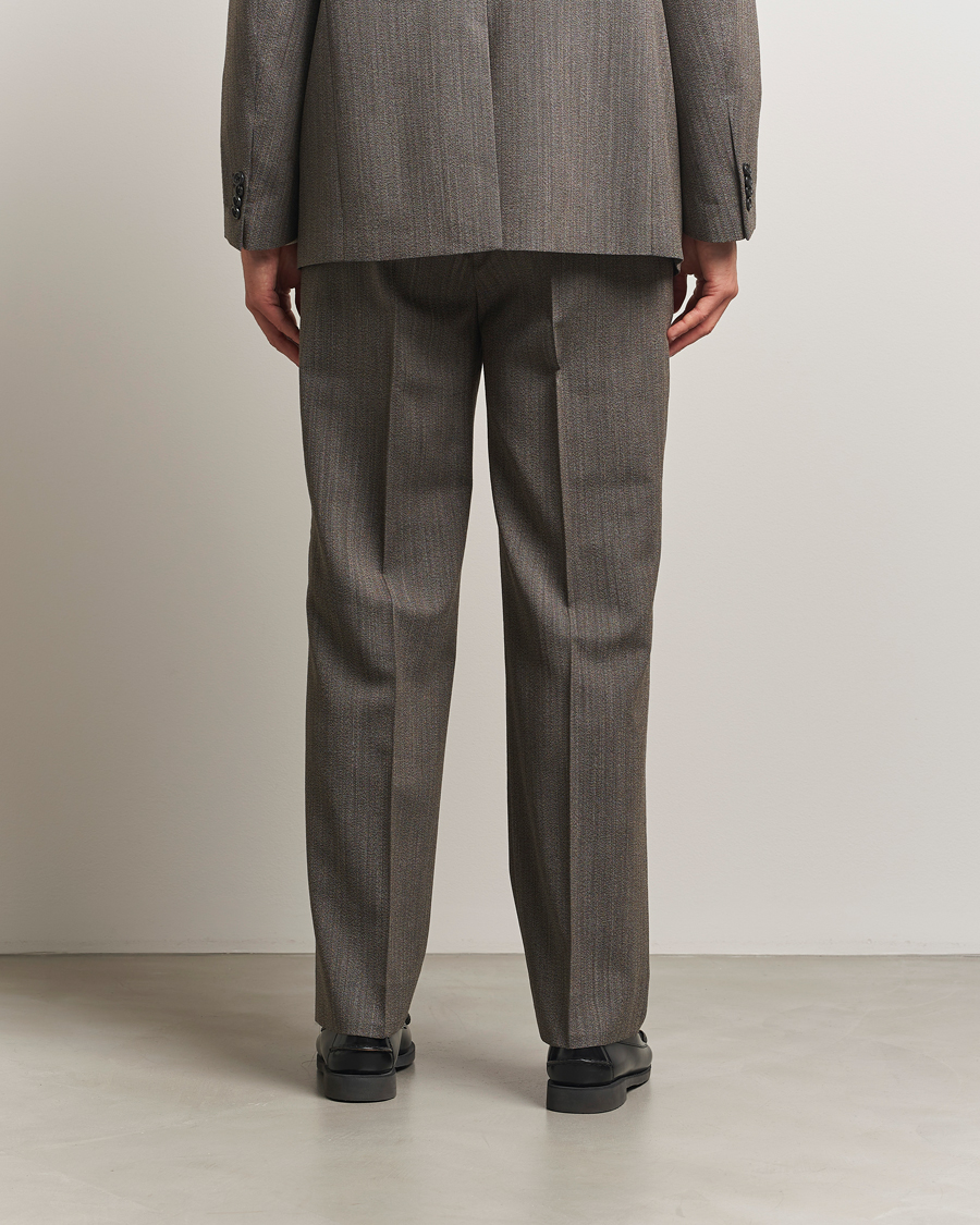 Heren | Broeken | GANT 240 Mulberry Street | Herringbone Suit Pants Deep Brown