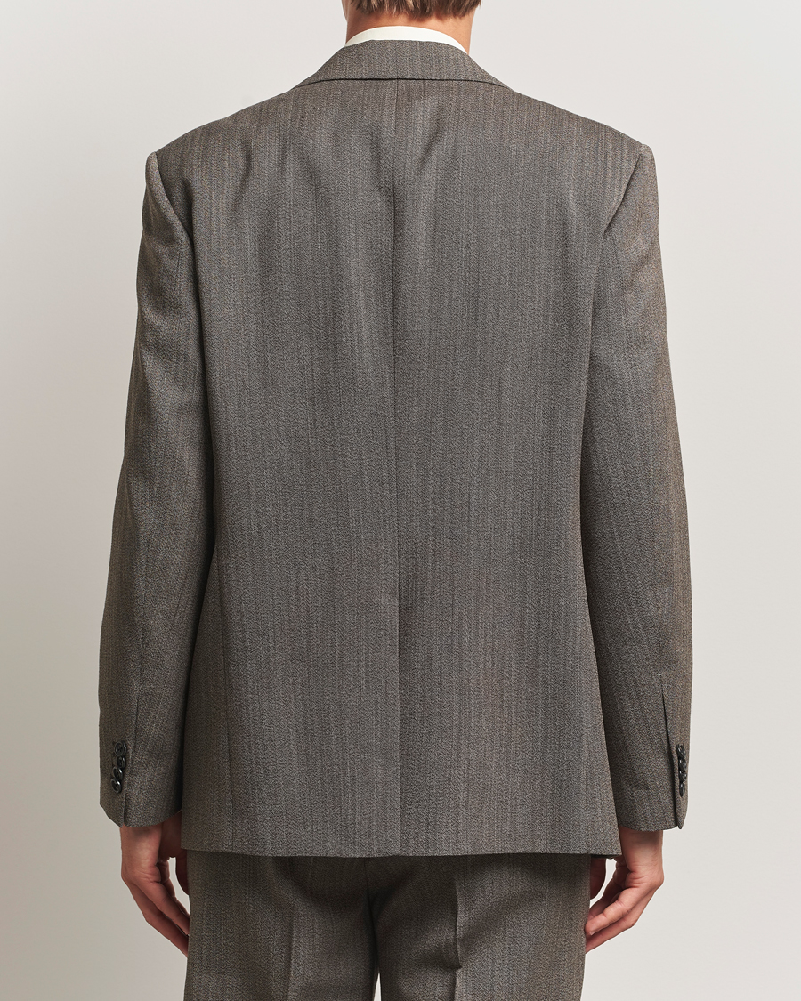 Heren | Blazers | GANT 240 Mulberry Street | Herringbone Suit Jacket Deep Brown