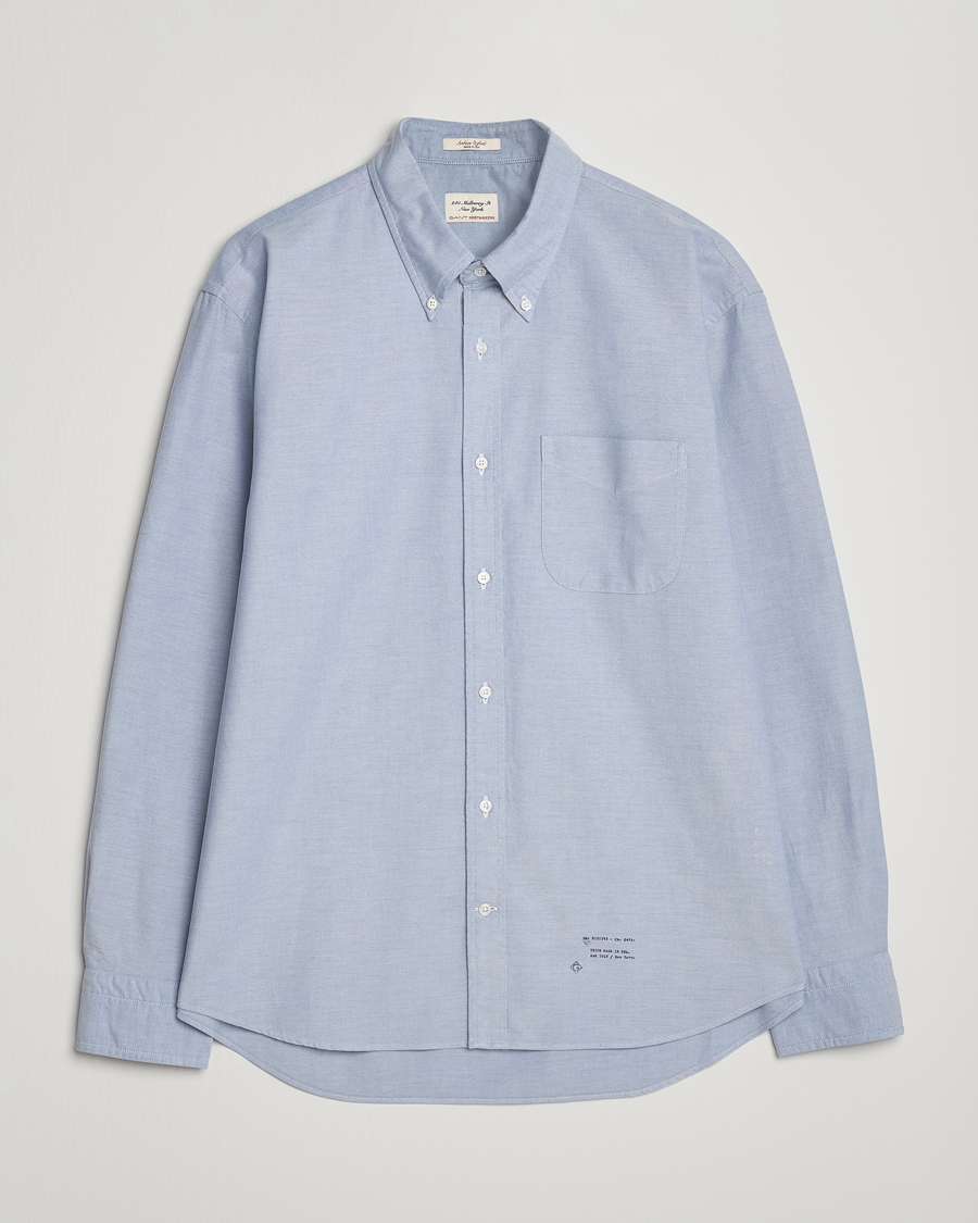 Heren | Overhemden | GANT 240 Mulberry Street | Relaxed Fit US Oxford Shirt Blue Water