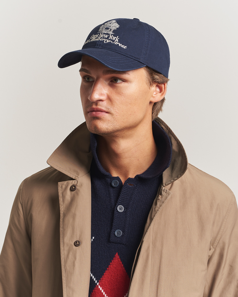 Heren | Hoeden en petten | GANT 240 Mulberry Street | Washed Twill Cap Evening Blue