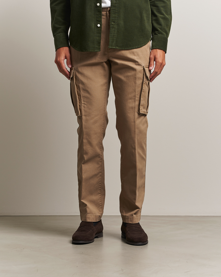 Heren | Broeken | Gant | Regular Fit Cotton Twill Cargo Pants Light Taupe