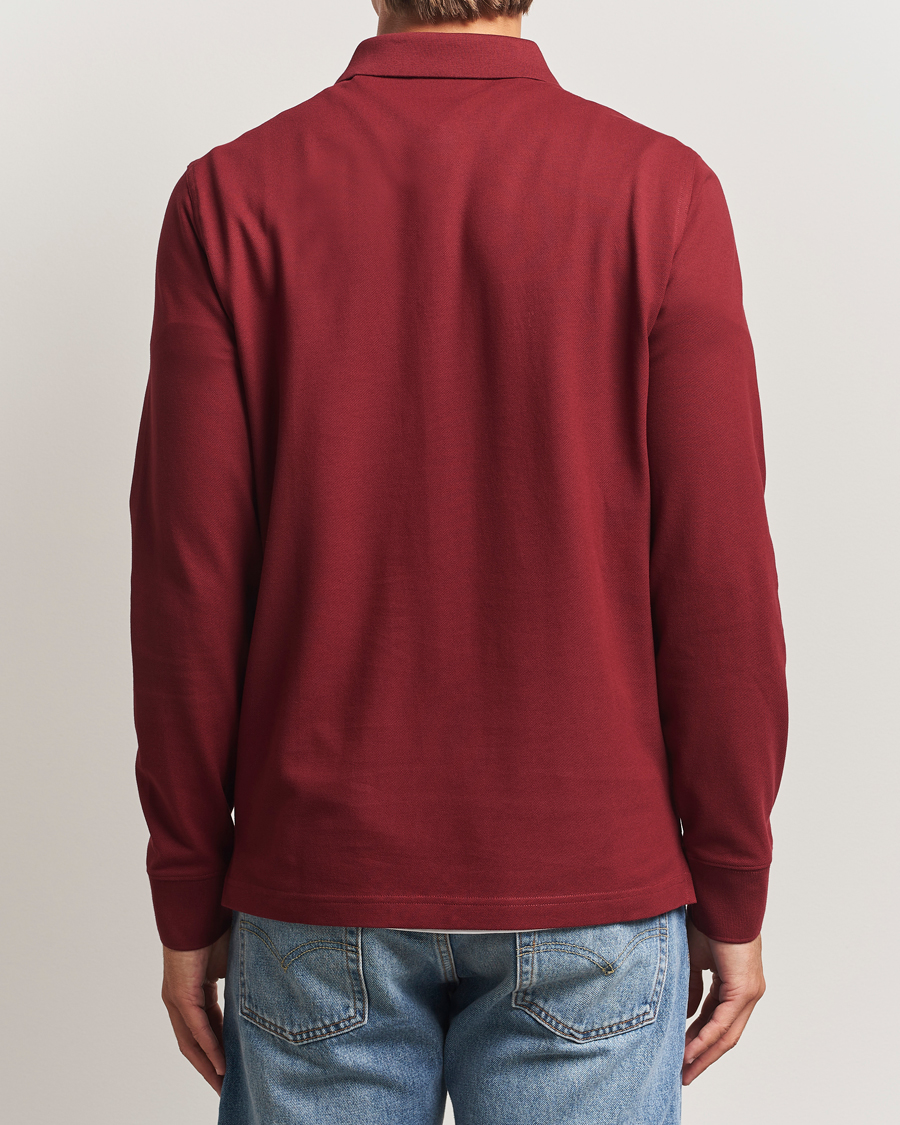 Heren | Polo's | GANT | Regular Shield Long Sleeve Polo Plumped Red