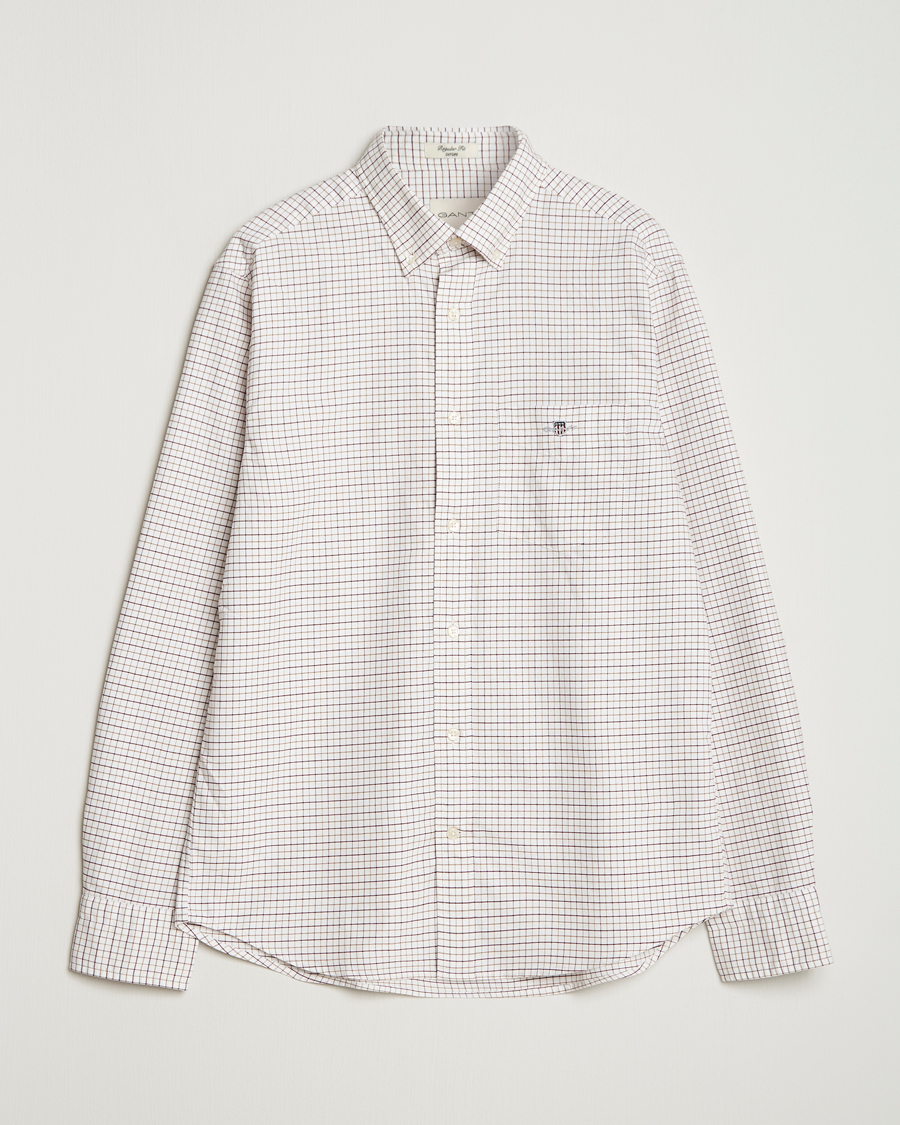 Heren | Overhemden | GANT | Regular Fit Classic Checked Oxford Shirt Plumped Red
