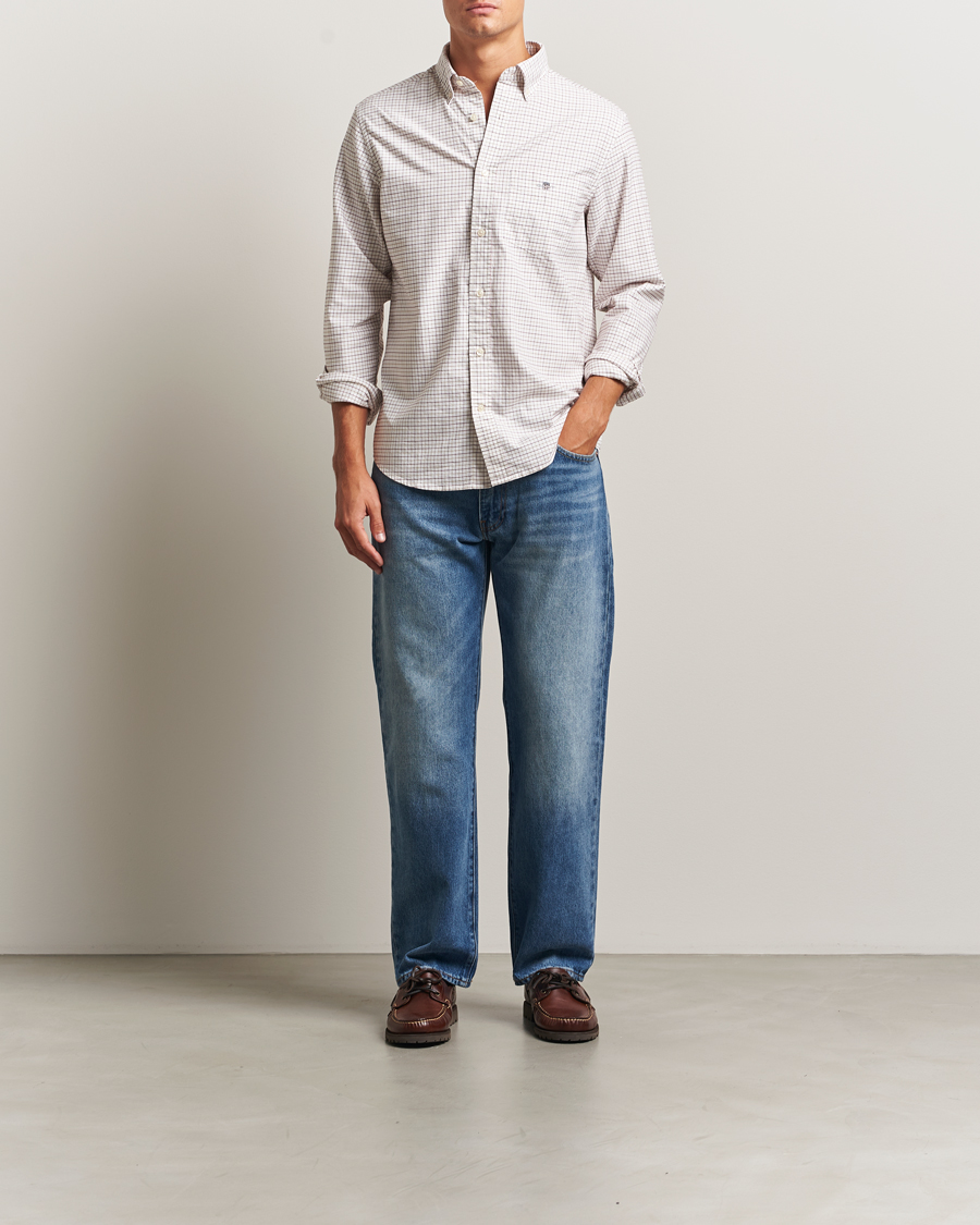 Heren | Overhemden | GANT | Regular Fit Classic Checked Oxford Shirt Plumped Red