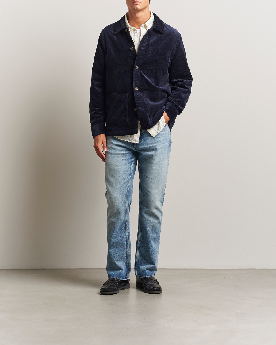 Heren | Overhemden | GANT | Regular Fit Corduroy Overshirt Evening Blue