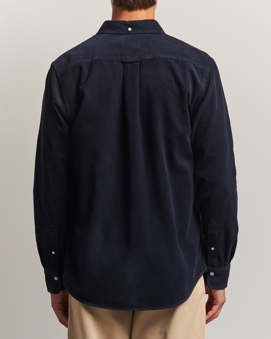 Heren | Overhemden | Gant | Regular Fit Corduroy Shirt Evening Blue