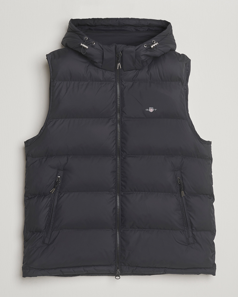 Heren | Gilets | GANT | The Active Cloud Vest Black