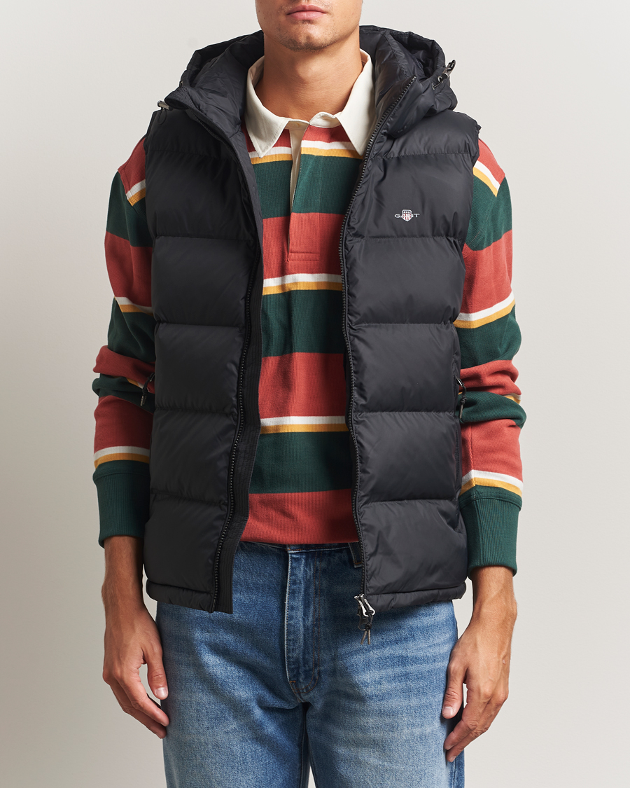 Heren | Gilets | GANT | The Active Cloud Vest Black