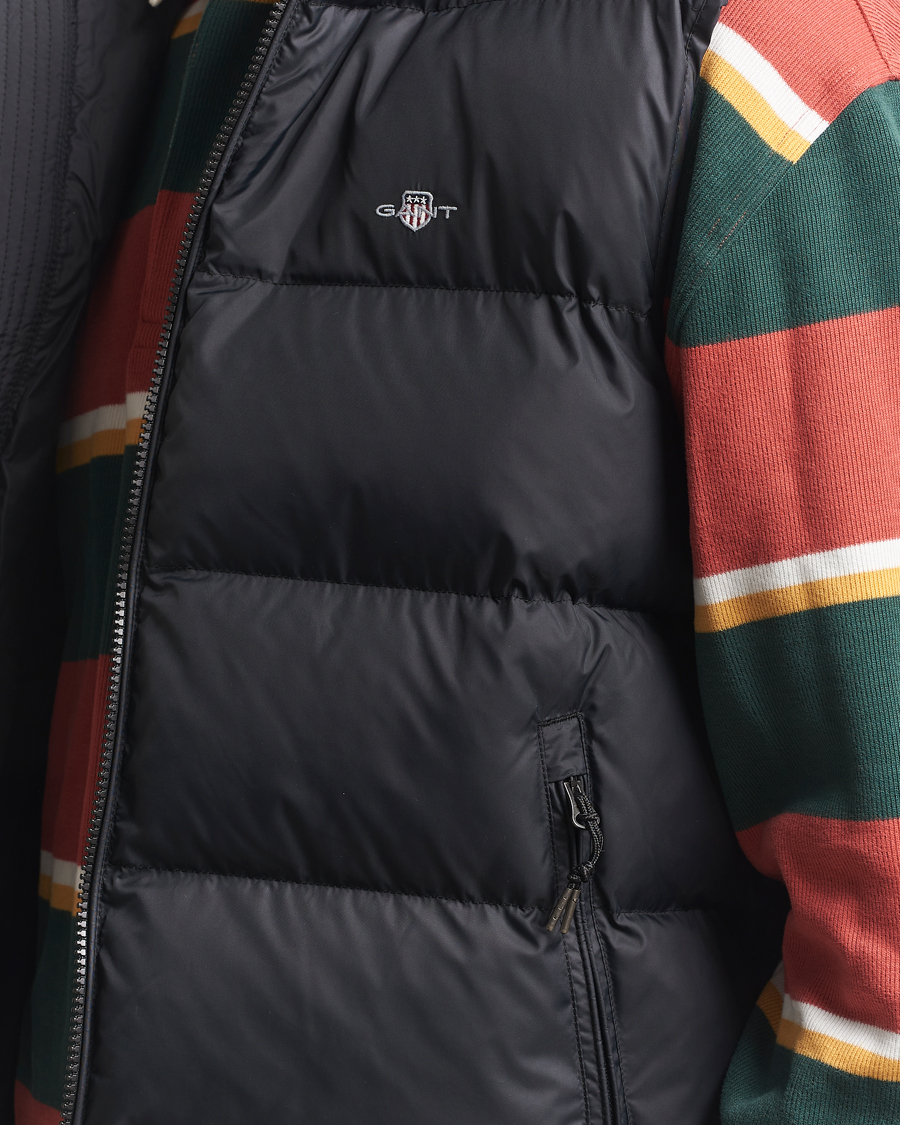 Heren | Gilets | GANT | The Active Cloud Vest Black