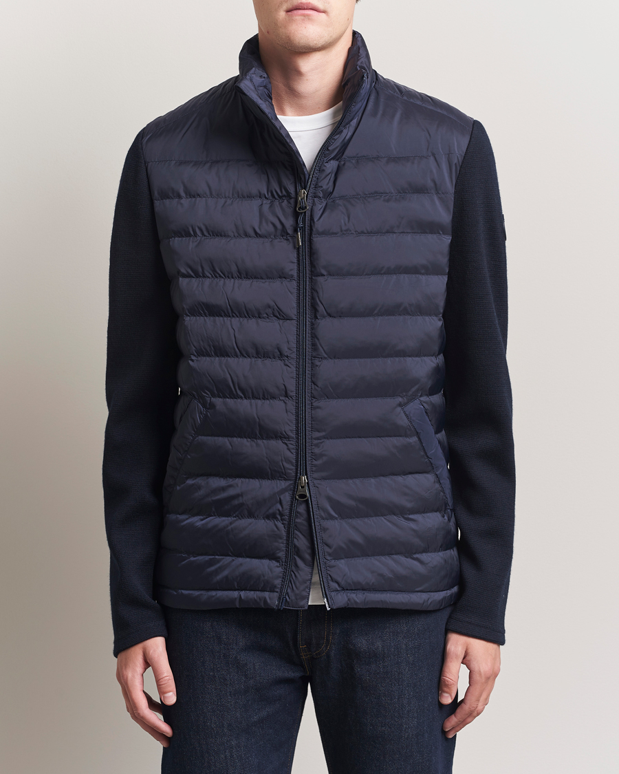 Heren | Jassen | GANT | Mixed Media Hybrid Jacket Evening Blue