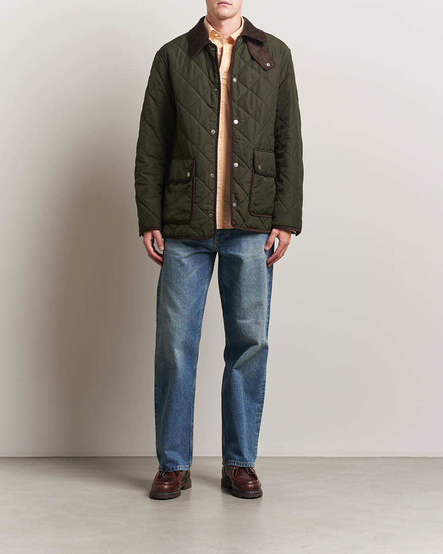 Heren | Jassen | GANT | Quilted Fleece Jacket Green Lagoon