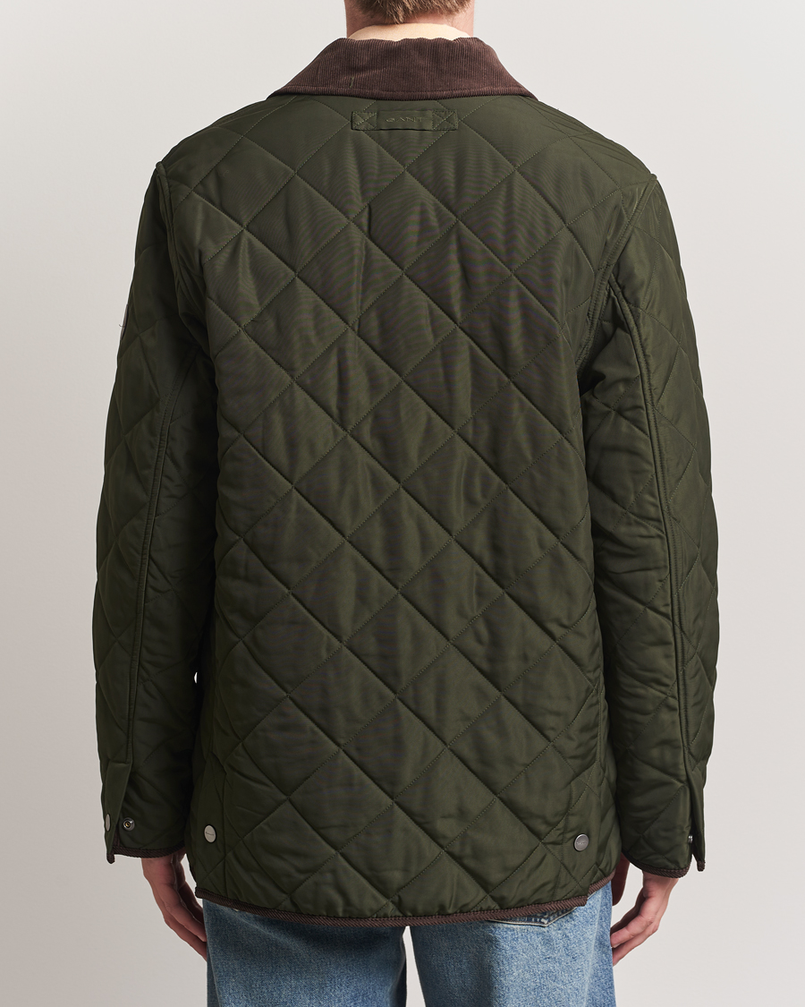 Heren | Jassen | GANT | Quilted Fleece Jacket Green Lagoon