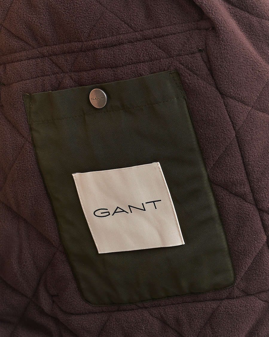 Heren | Jassen | GANT | Quilted Fleece Jacket Green Lagoon
