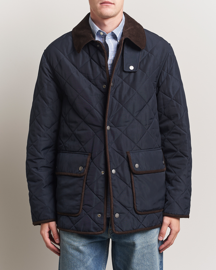 Heren | Jassen | GANT | Quilted Fleece Jacket Evening Blue