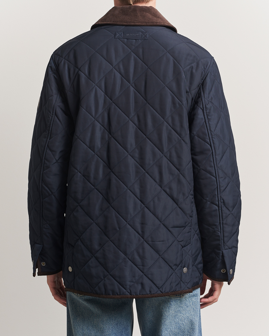 Heren | Jassen | Gant | Quilted Fleece Jacket Evening Blue
