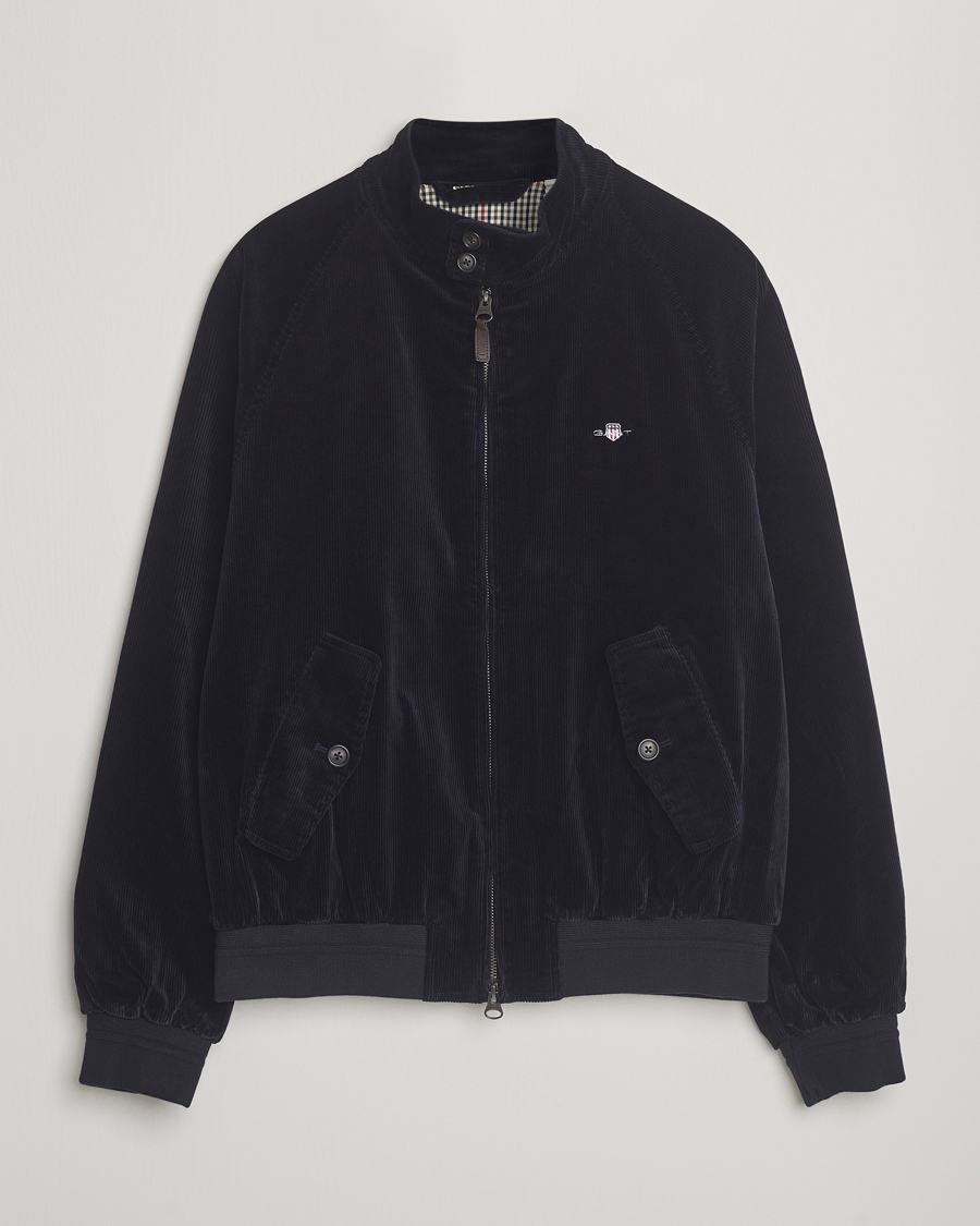 Heren | Jassen | GANT | Corduroy Harrington Jacket Evening Blue