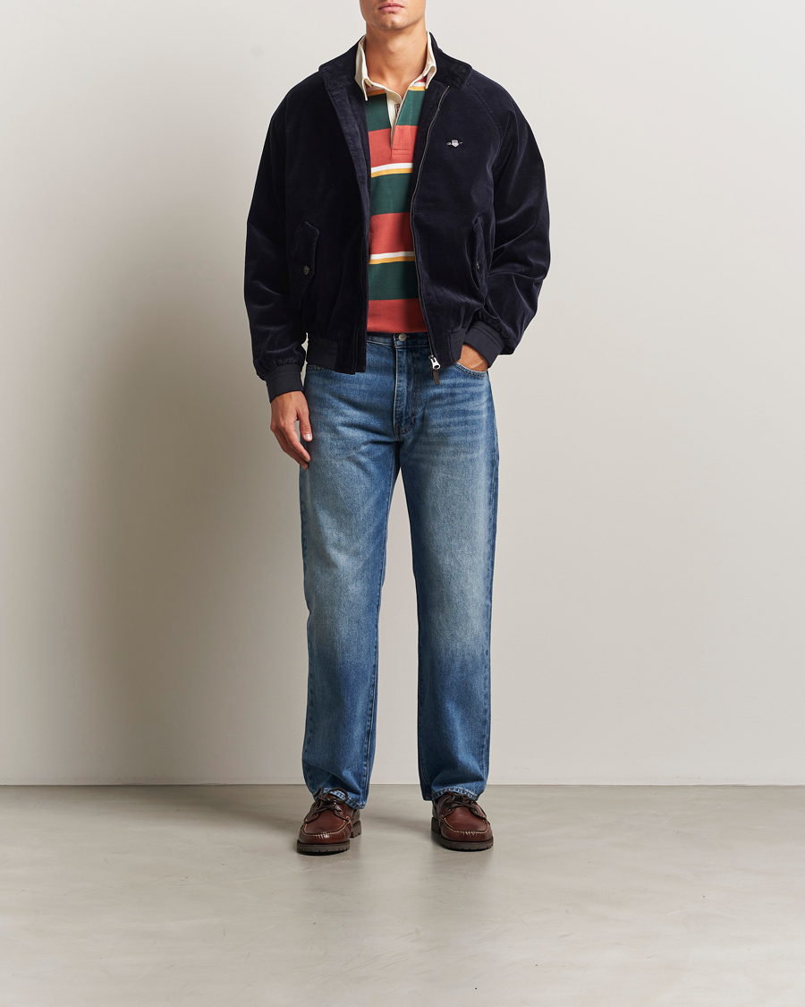 Heren | Jassen | Gant | Corduroy Harrington Jacket Evening Blue