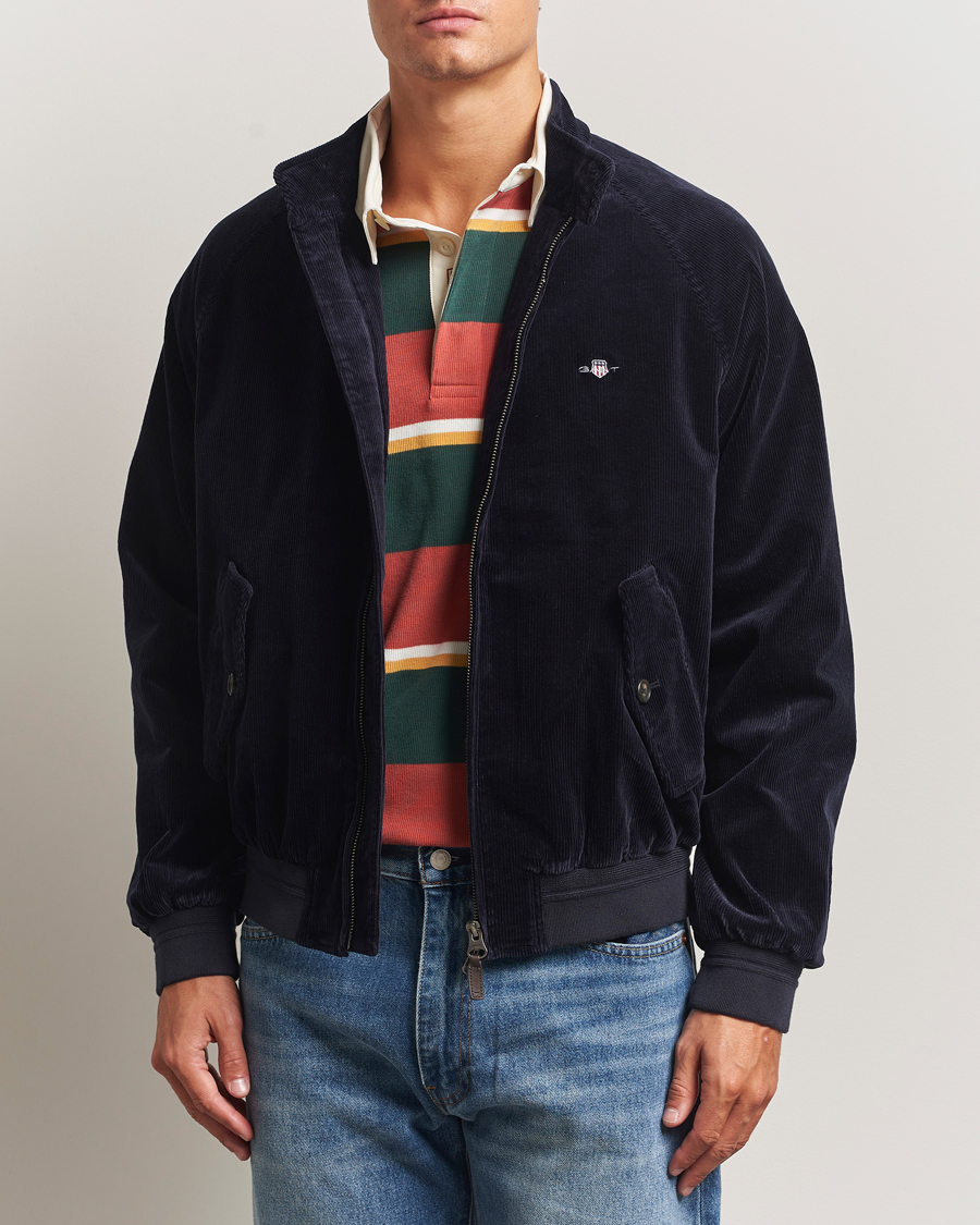 Heren | Jassen | GANT | Corduroy Harrington Jacket Evening Blue