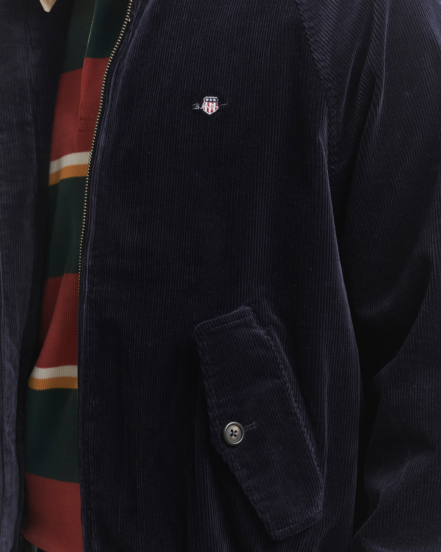 Heren | Jassen | GANT | Corduroy Harrington Jacket Evening Blue