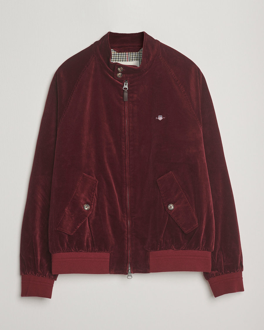 Heren | Jassen | GANT | Corduroy Harrington Jacket Plumped Red