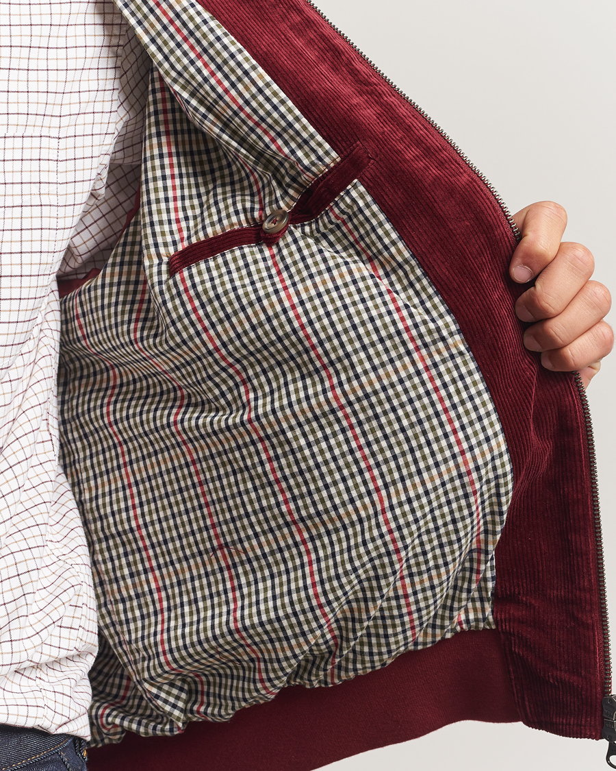 Heren | Jassen | GANT | Corduroy Harrington Jacket Plumped Red