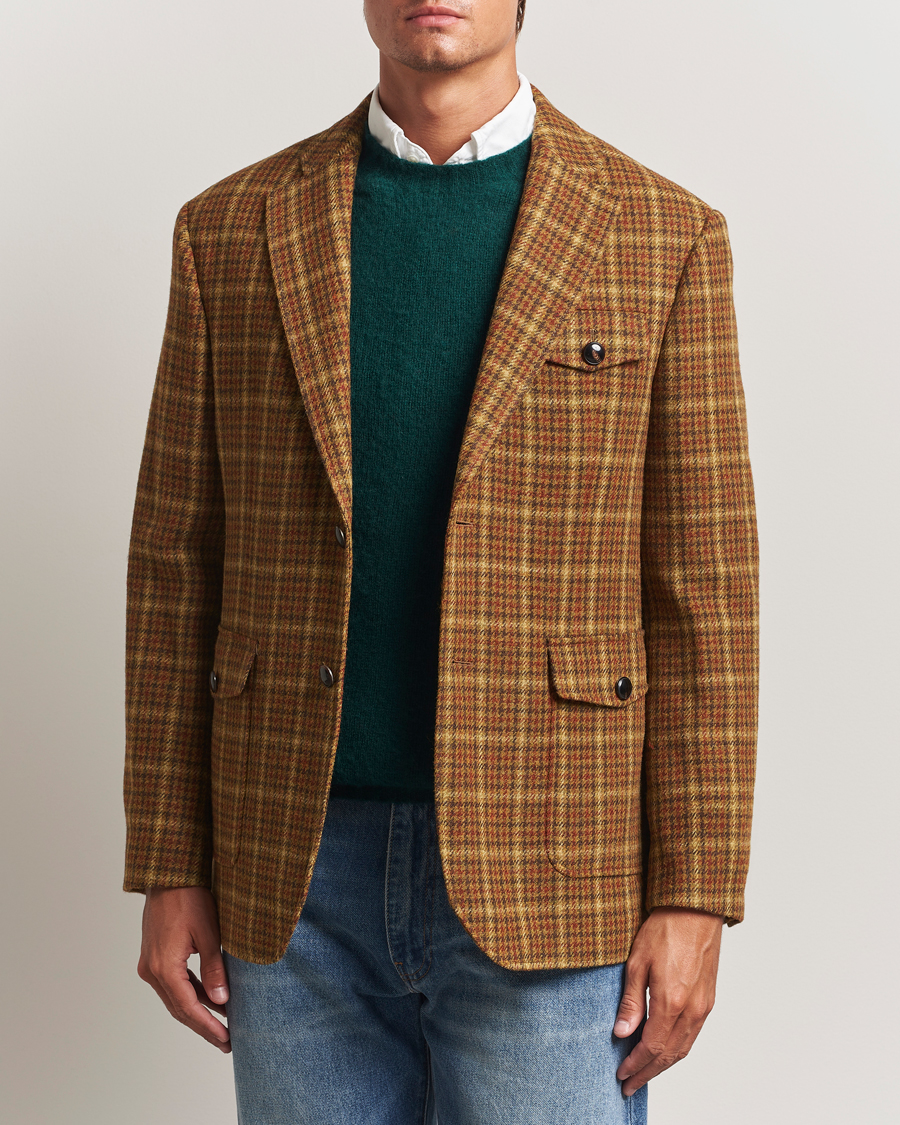 Heren | Blazers | Gant | Checked Tweed Blazer Peanut Butter