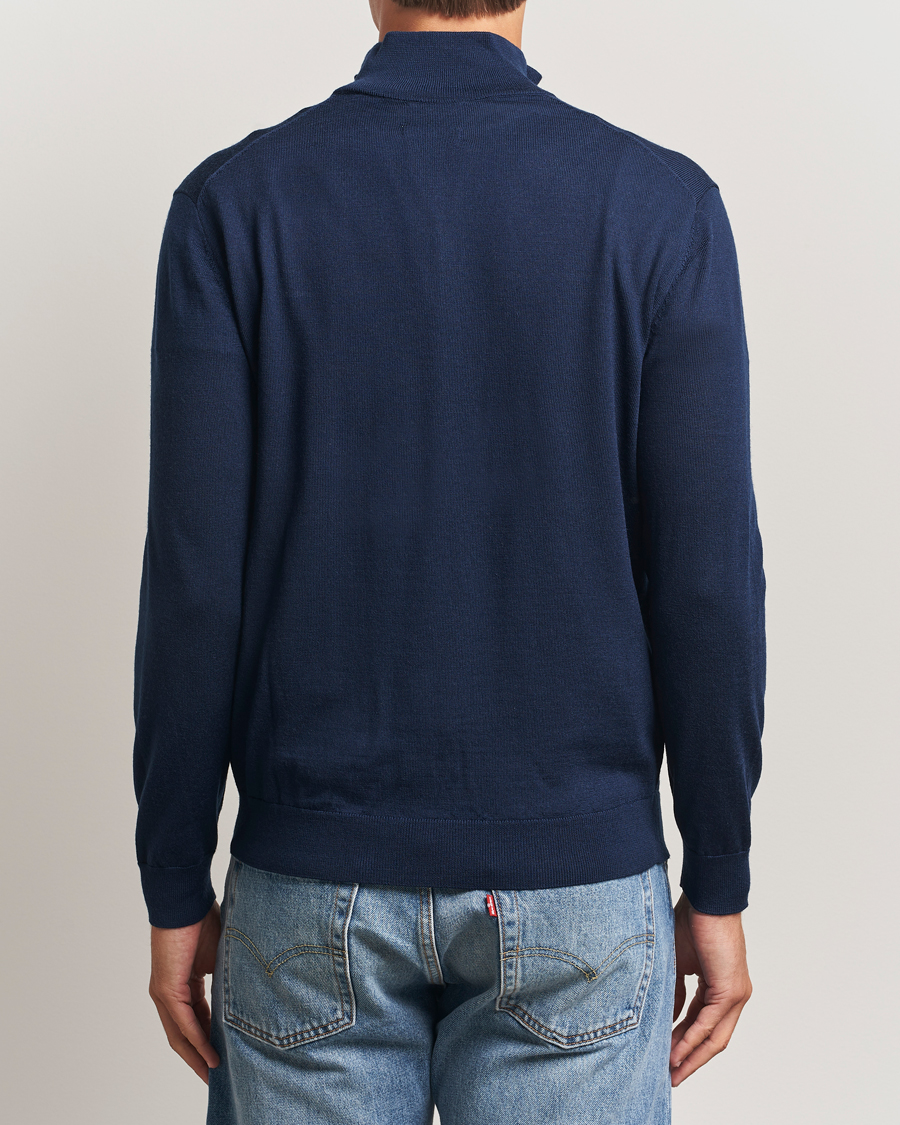 Heren | Truien | GANT | Extrafine Merino Wool Half Zip Marine