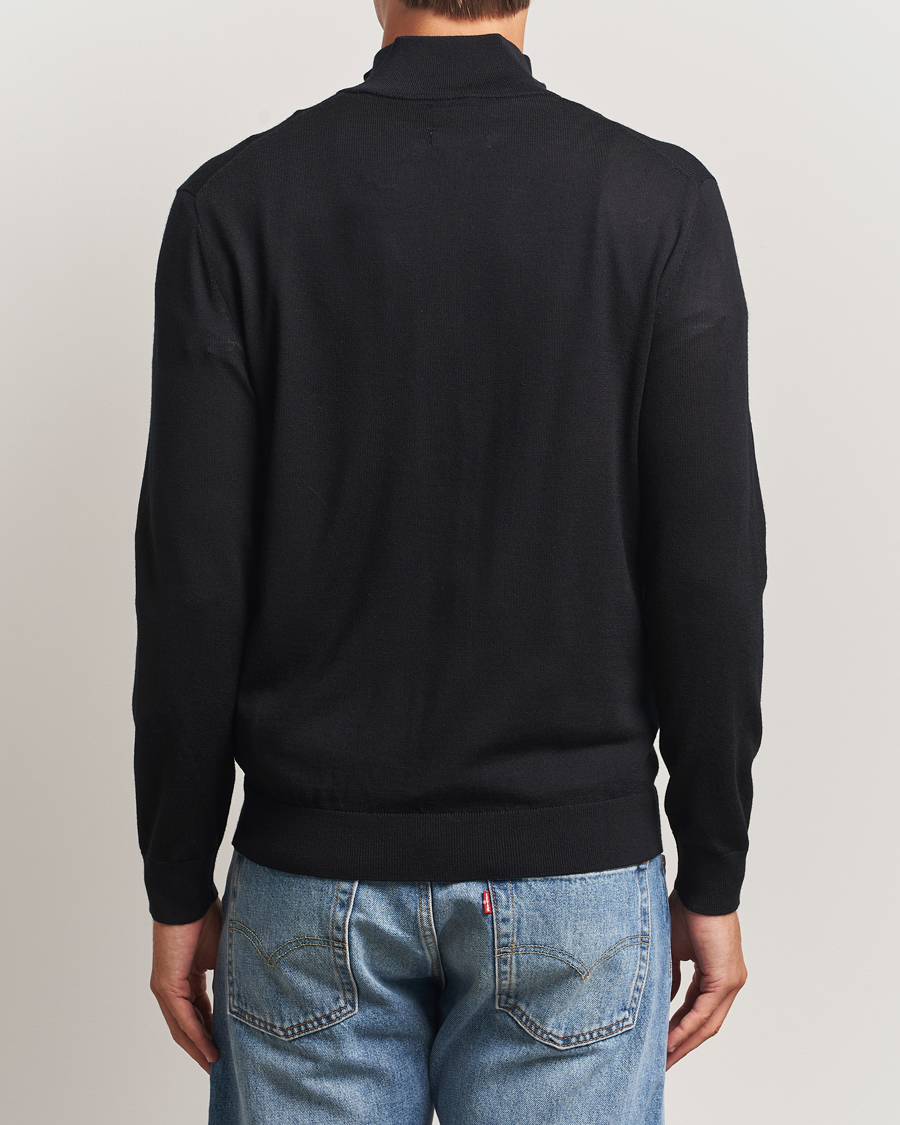 Heren | Truien | GANT | Extrafine Merino Wool Half Zip Black