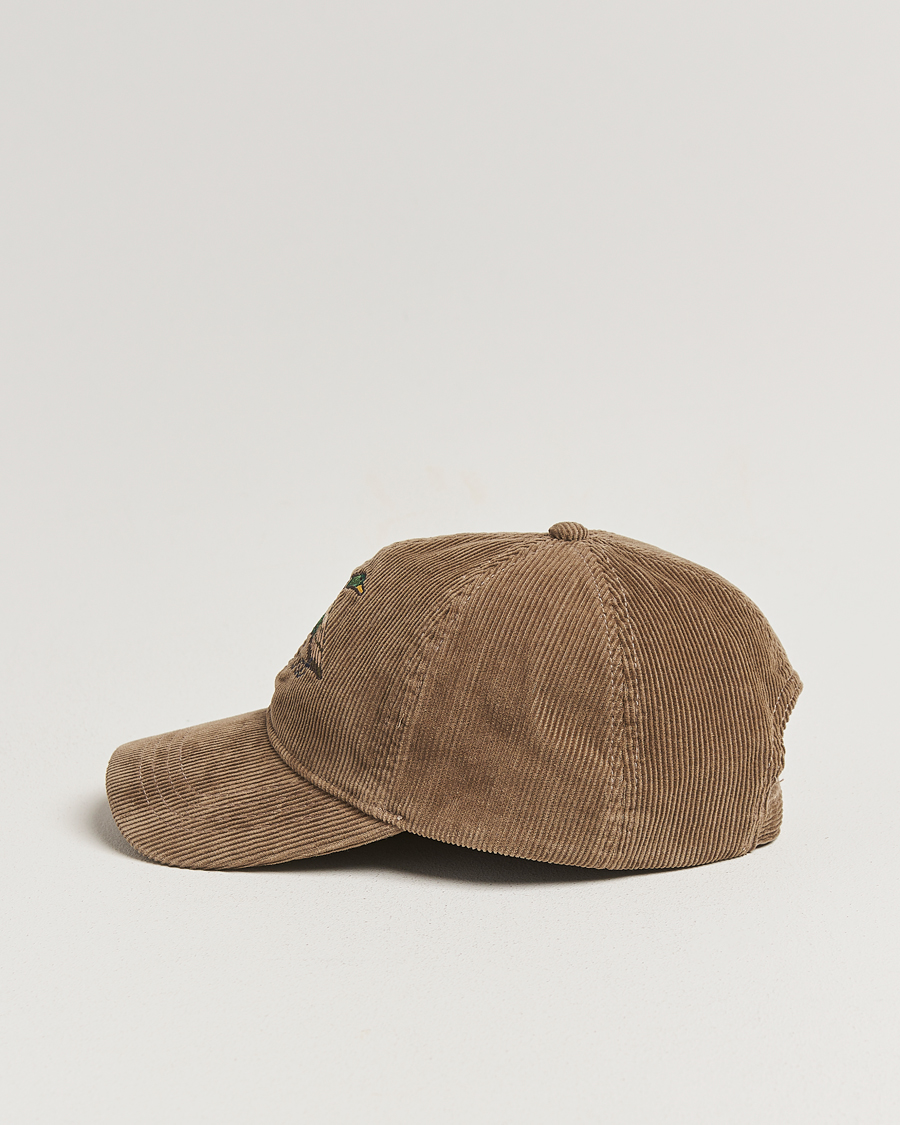 Heren | Hoeden en petten | GANT | Graphic Embroidered Washed Cord Cap Taupe Beige