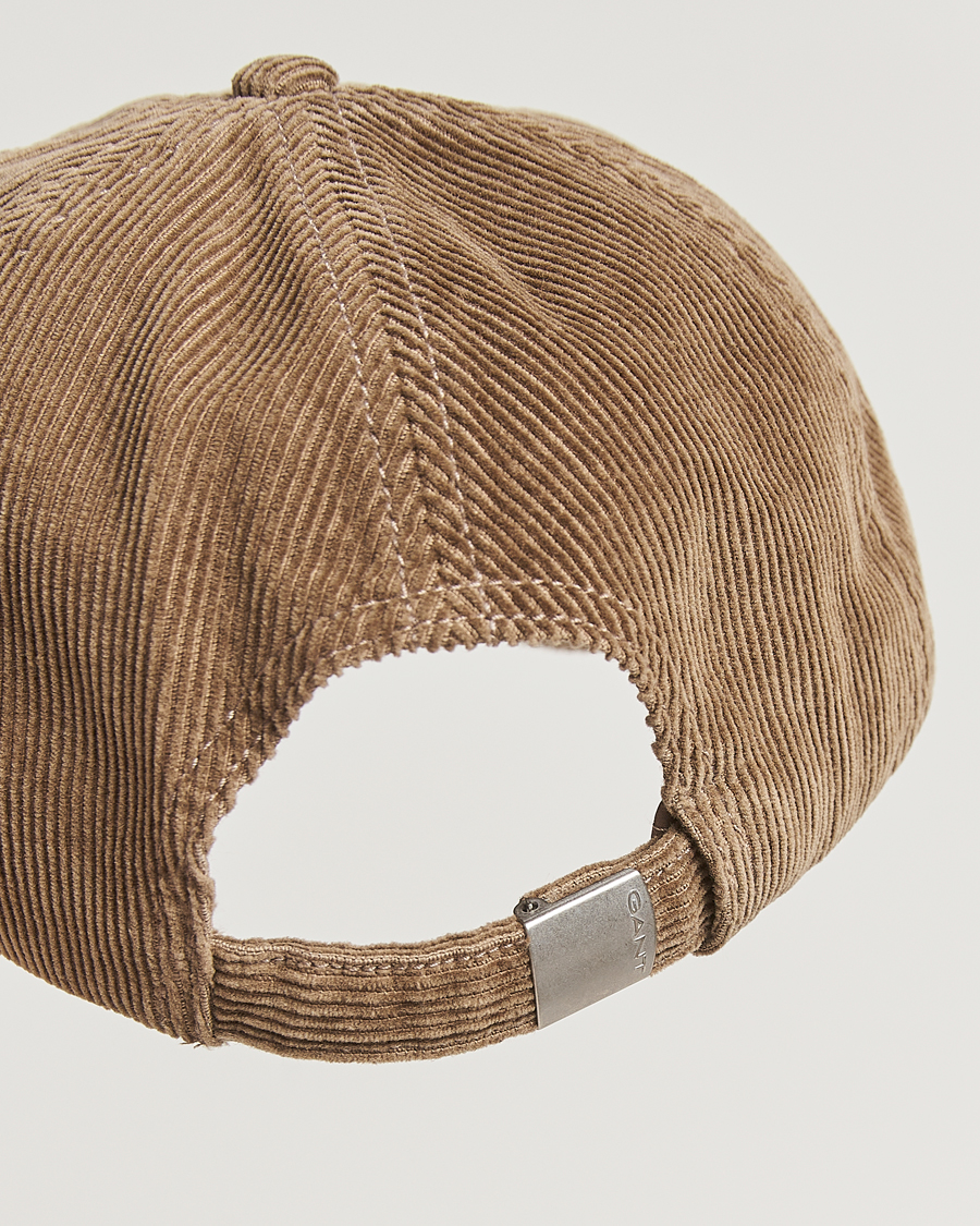 Heren | Hoeden en petten | GANT | Graphic Embroidered Washed Cord Cap Taupe Beige