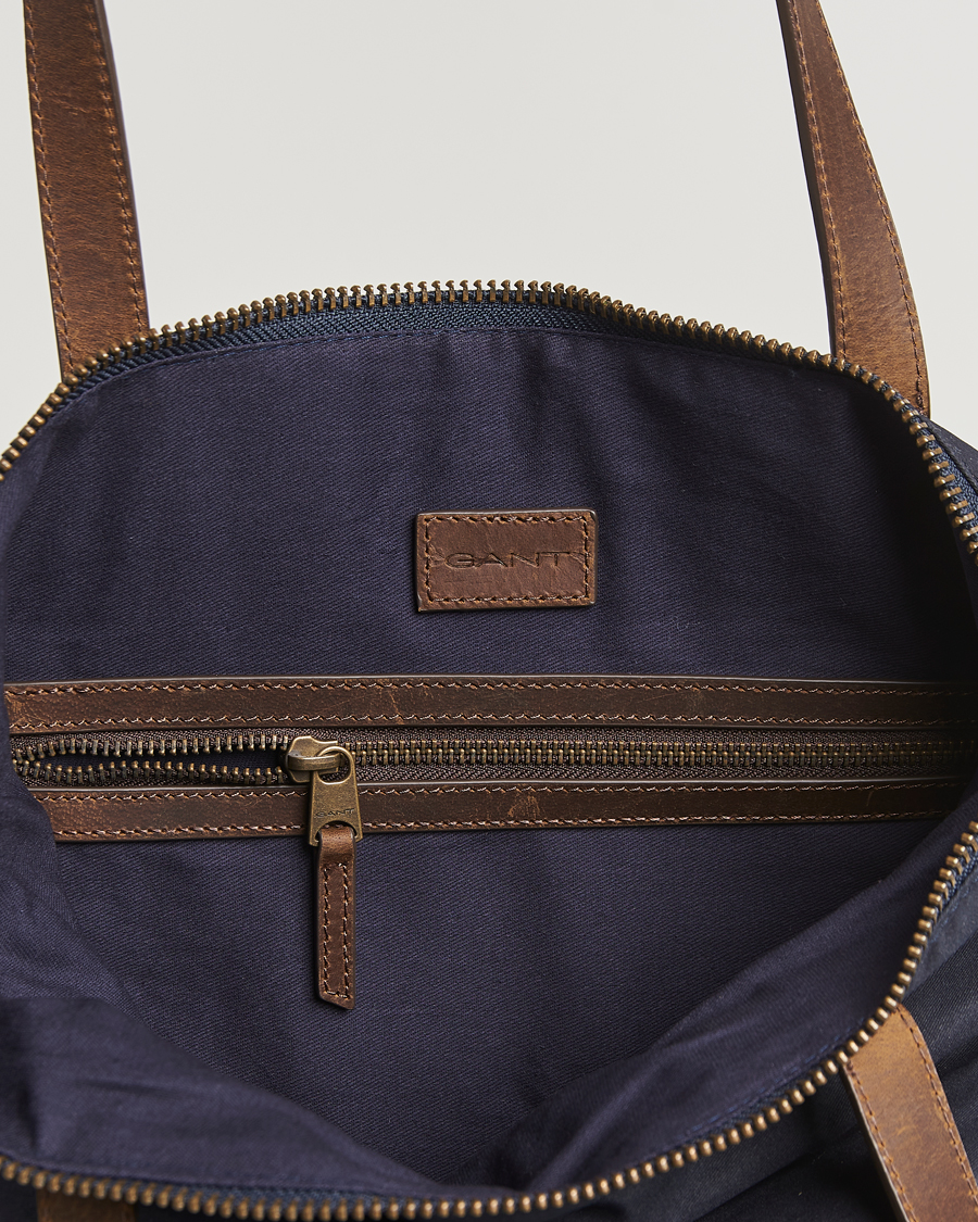 Heren | Tassen | GANT | Waxed Cotton Tote Bag Evening Blue