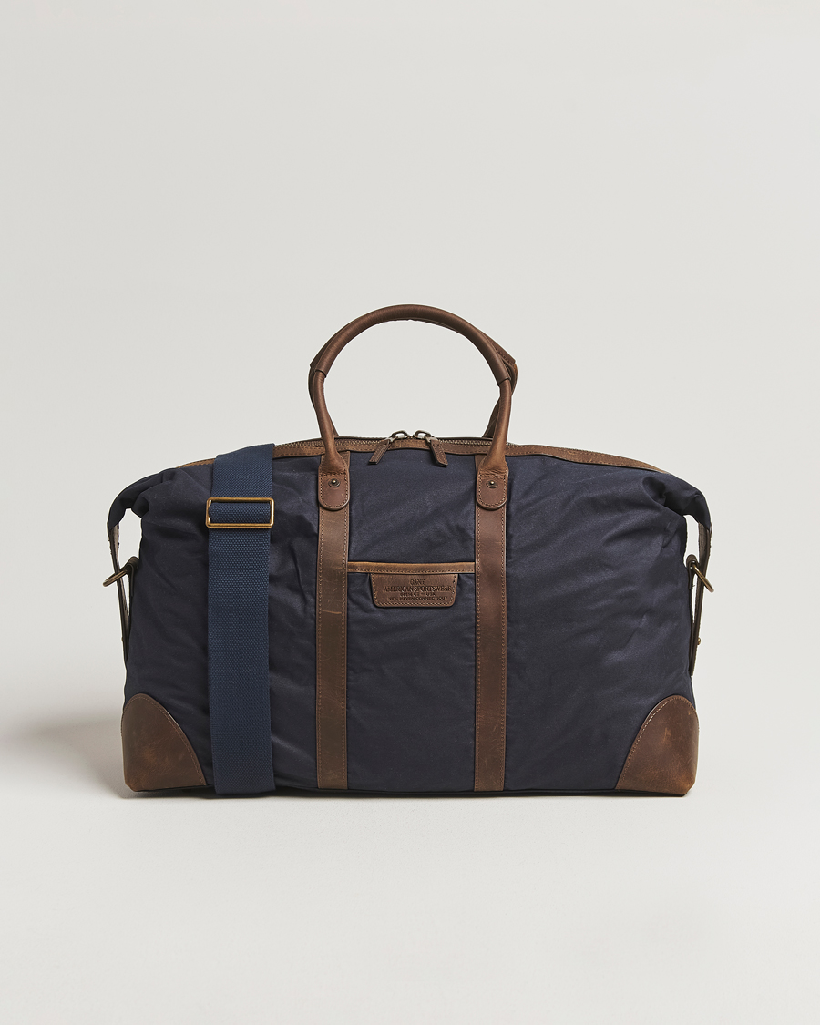 Heren | Tassen | GANT | Waxed Cotton Duffle Bag Evening Blue