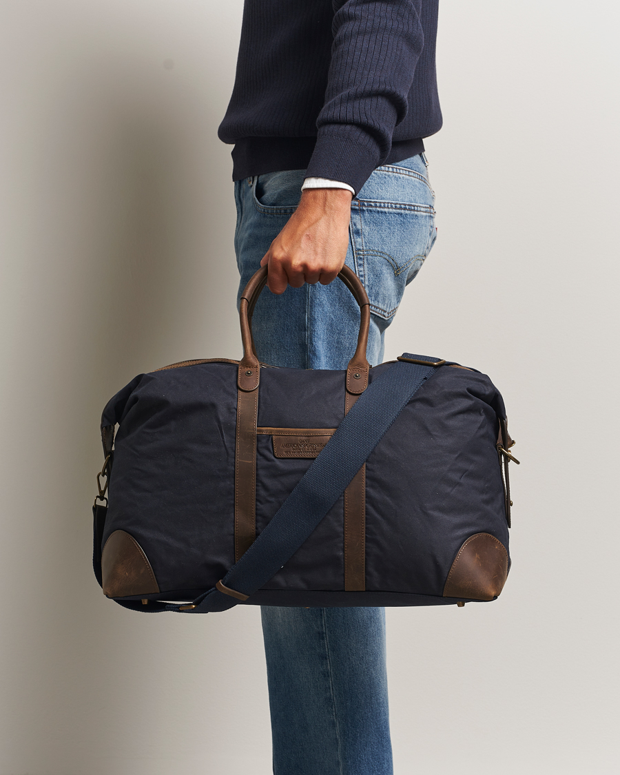 Heren | Tassen | GANT | Waxed Cotton Duffle Bag Evening Blue
