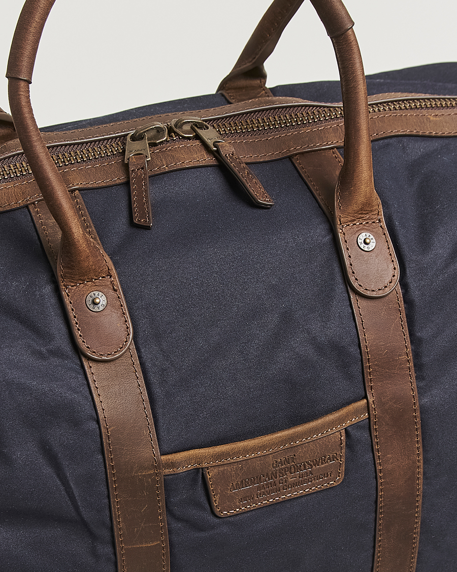 Heren | Tassen | GANT | Waxed Cotton Duffle Bag Evening Blue