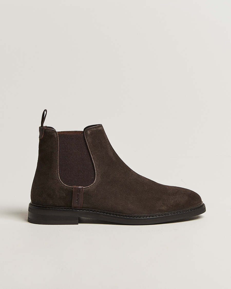 Heren | Laarzen | GANT | Bidford Suede Chelsea Boot Dark Brown