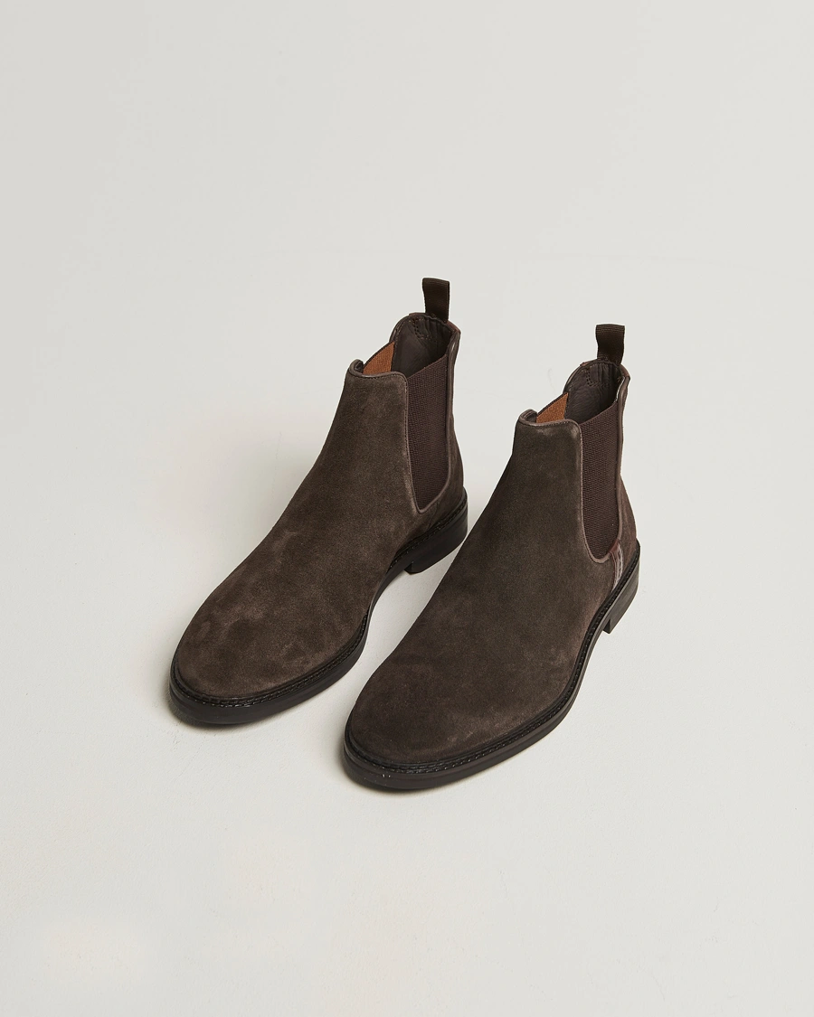 Heren | Laarzen | GANT | Bidford Suede Chelsea Boot Dark Brown