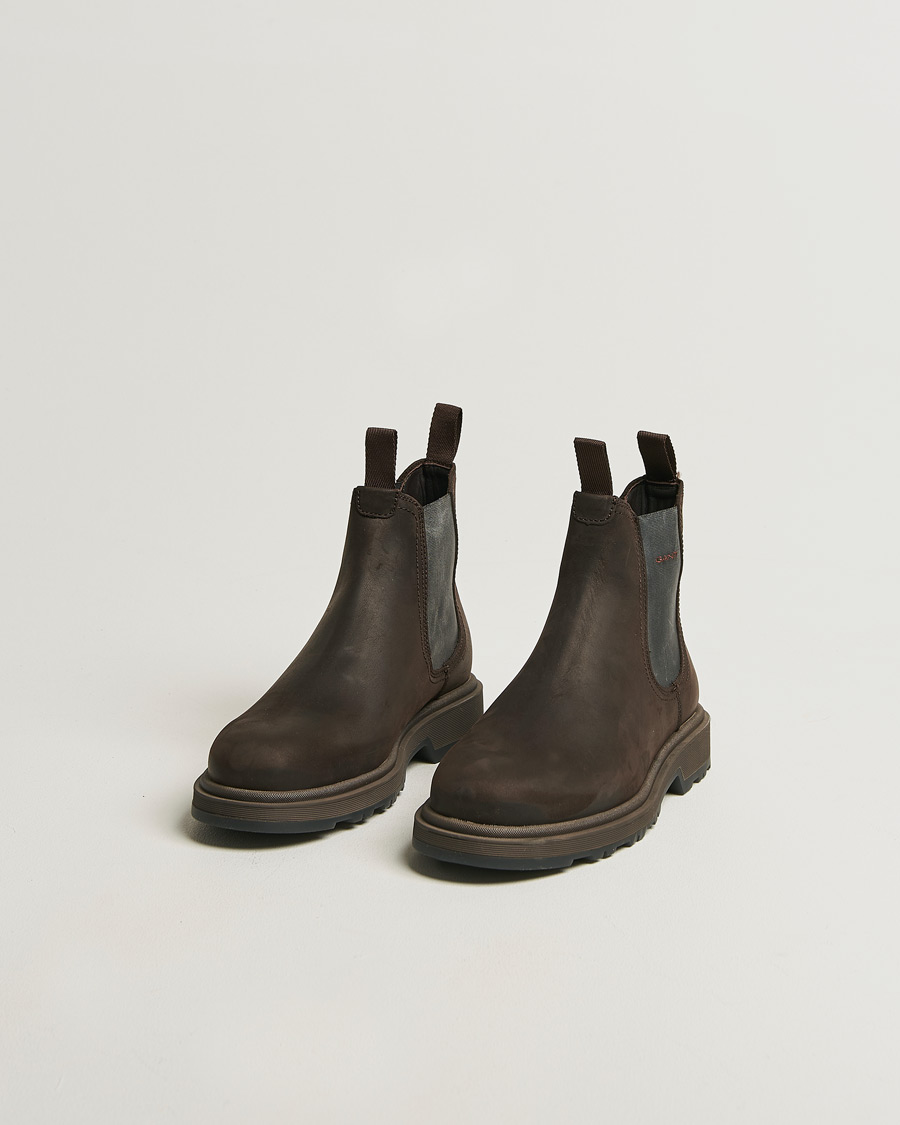 Heren | Laarzen | GANT | Blisdor Rough Leather Chelsea Boot Dark Brown