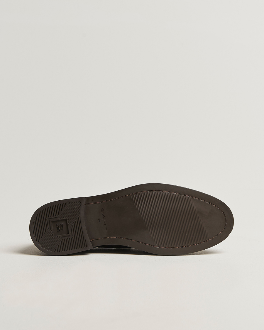 Heren | Instappers | GANT | Lozham Suede Tassle Loafer Dark Brown