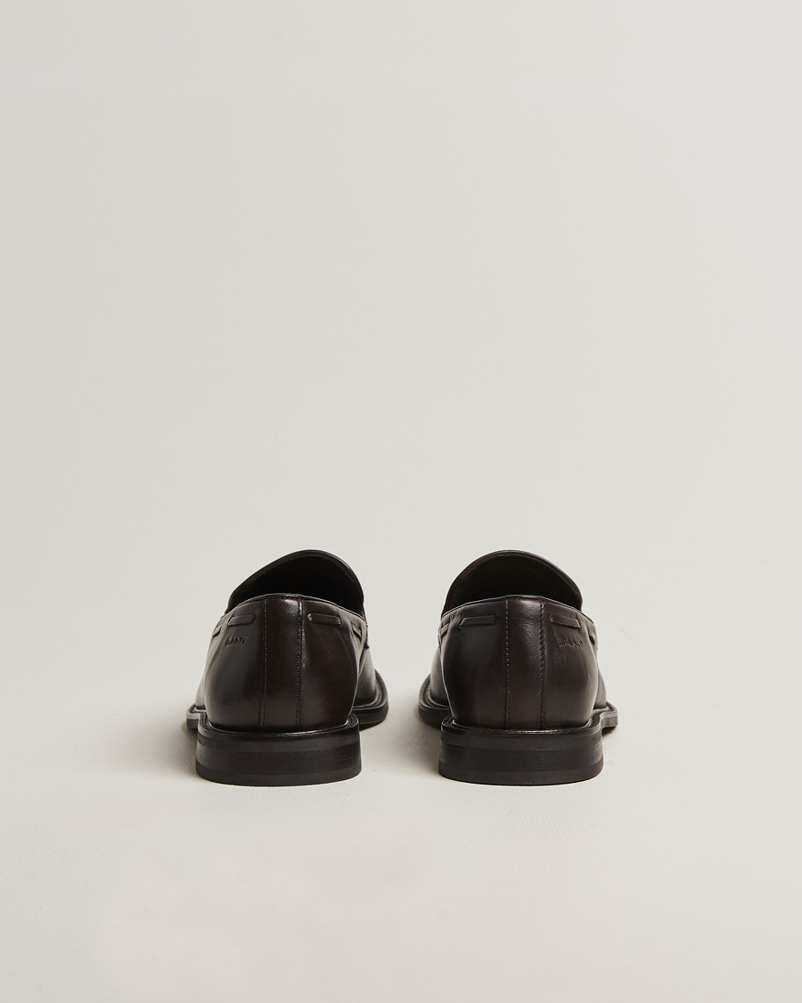 Heren | Instappers | GANT | Lozham Leather Tassle Loafer Dark Brown