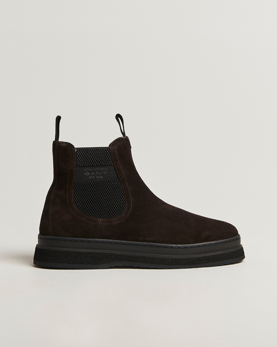 Heren | Laarzen | GANT | Blistown Shearling Suede Chelsea Boot Espresso Brown