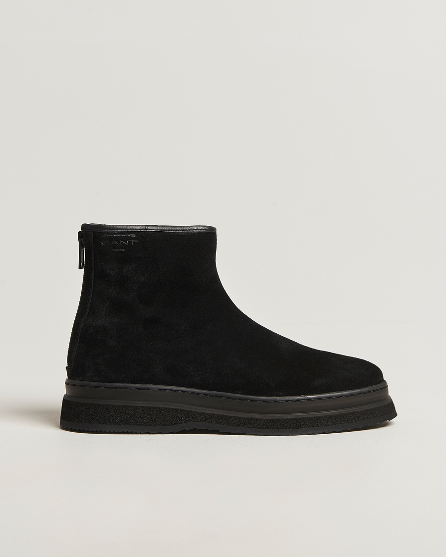 Heren | Laarzen | GANT | Blistown Shearling Suede Curling Boot Black