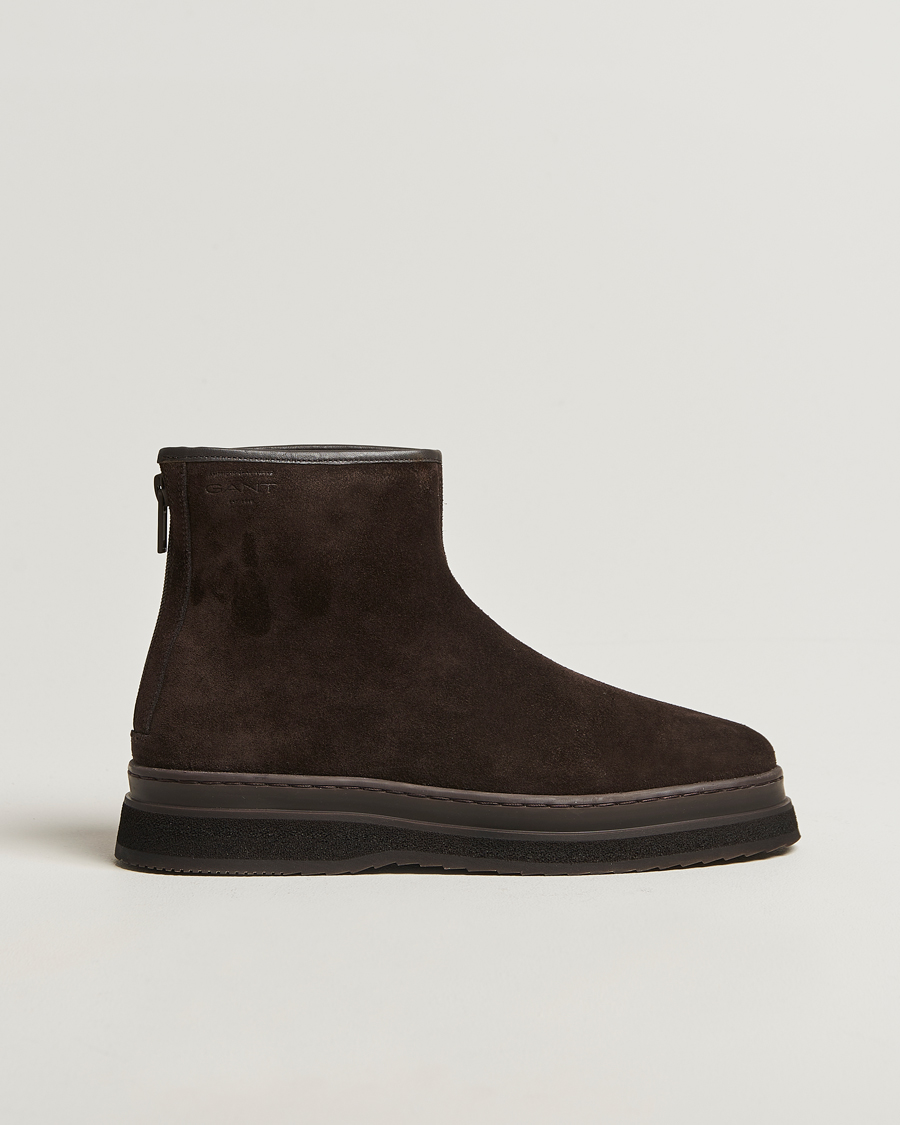 Heren | Laarzen | GANT | Blistown Shearling Suede Curling Boot Espresso Brown