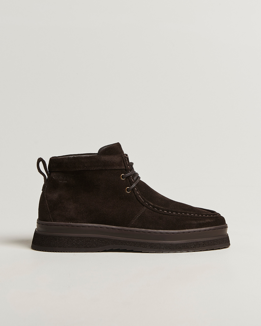 Heren | Laarzen | GANT | Blistown Suede Moc Toe Boot Espresso Brown