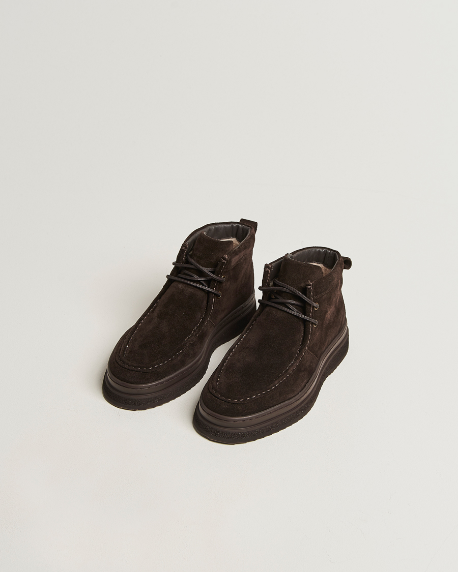 Heren | Laarzen | GANT | Blistown Suede Moc Toe Boot Espresso Brown