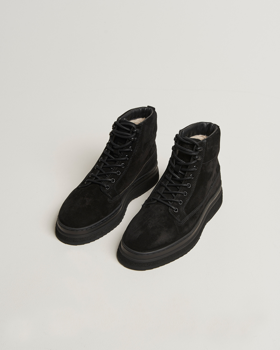 Heren | Laarzen | GANT | Blistown Shearling Suede Boot Black