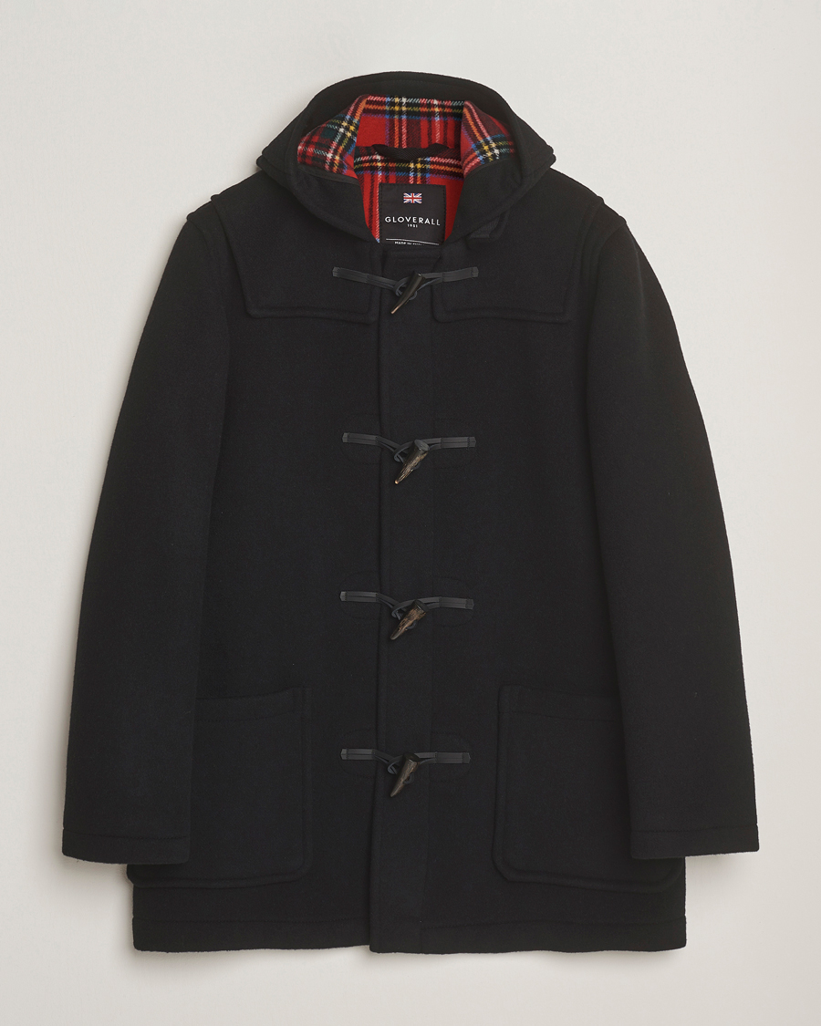 Heren | Jassen | Gloverall | Mid Length Duffle Coat Navy/Dress Gordon