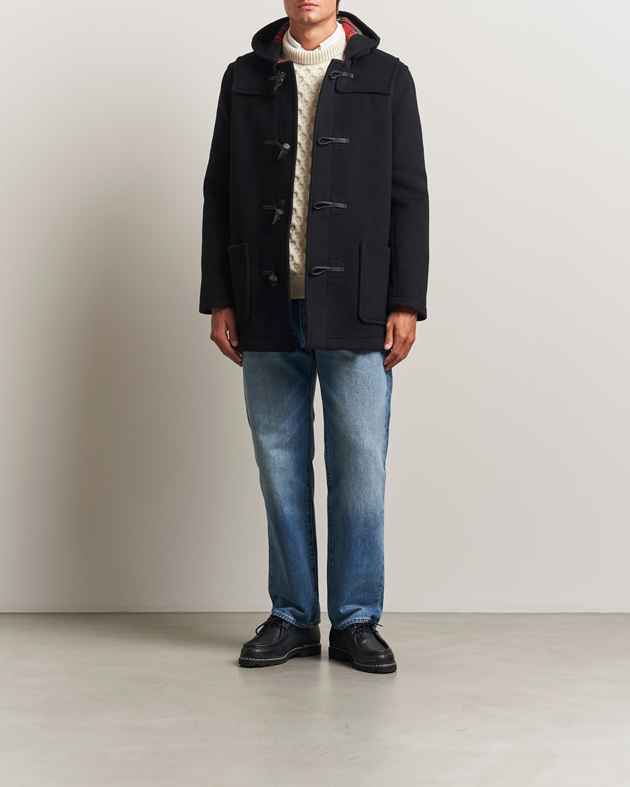 Heren | Jassen | Gloverall | Mid Length Duffle Coat Navy/Dress Gordon