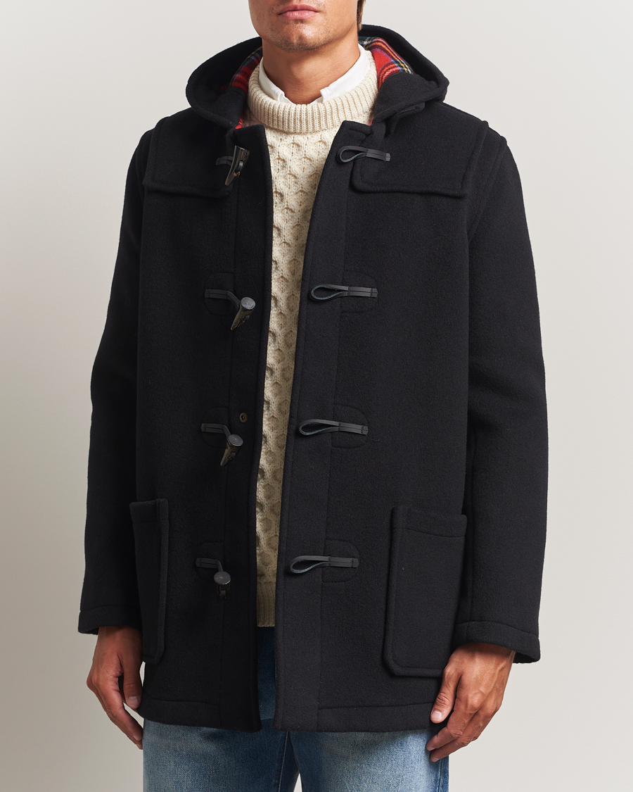 Heren | Jassen | Gloverall | Mid Length Duffle Coat Navy/Dress Gordon