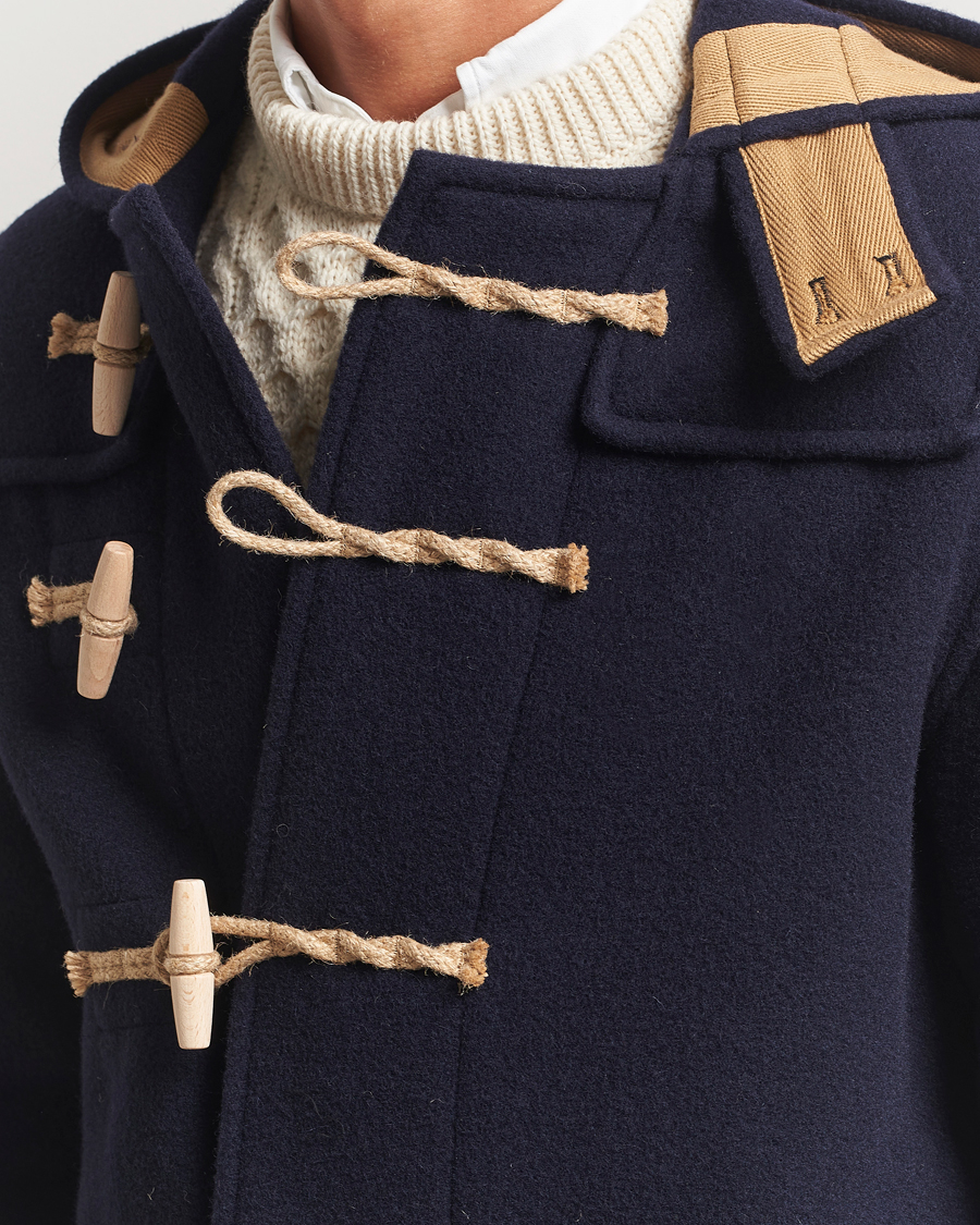 Heren | Jassen | Gloverall | Mid Length Monty Union Jack Duffle Coat Navy